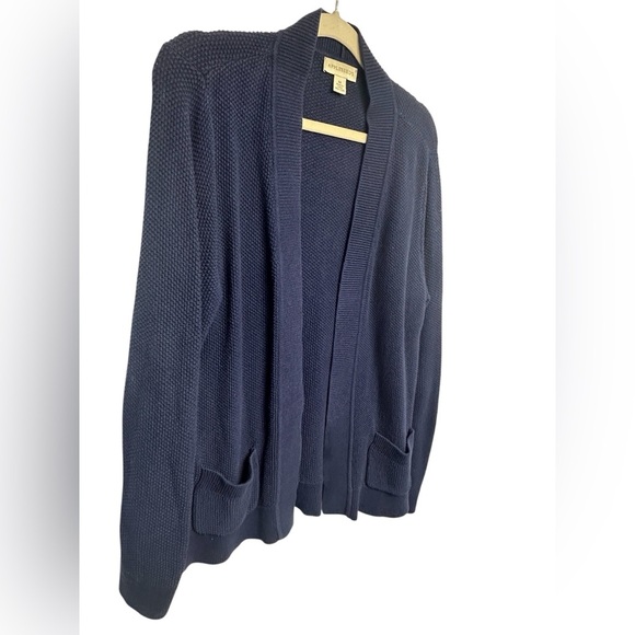 Appleseed’s 100% Cotton Blue Open Front Cardigan – Size M - Picture 3 of 6
